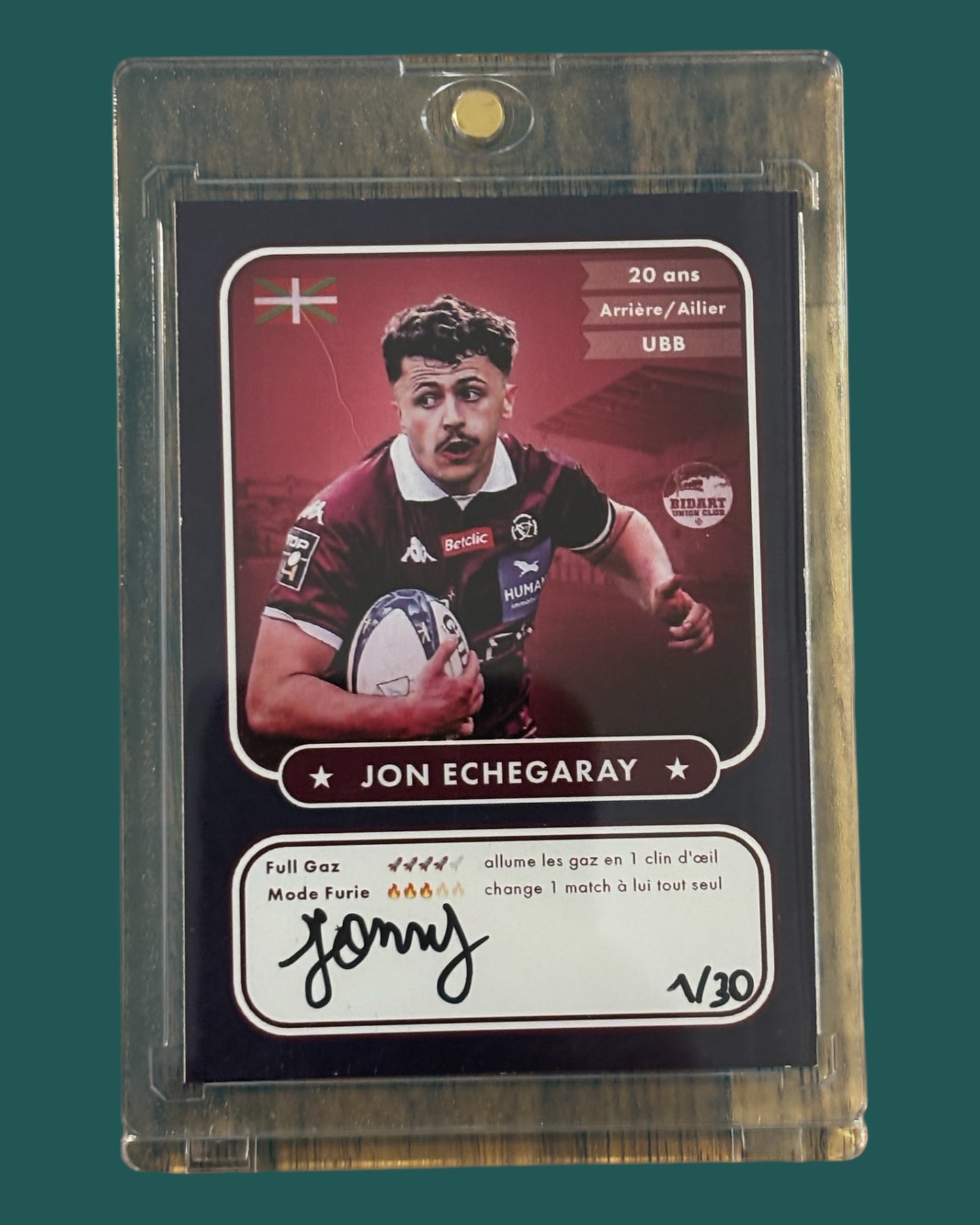 Carte signée Jon Echegaray - 30 exemplaires/Monde
