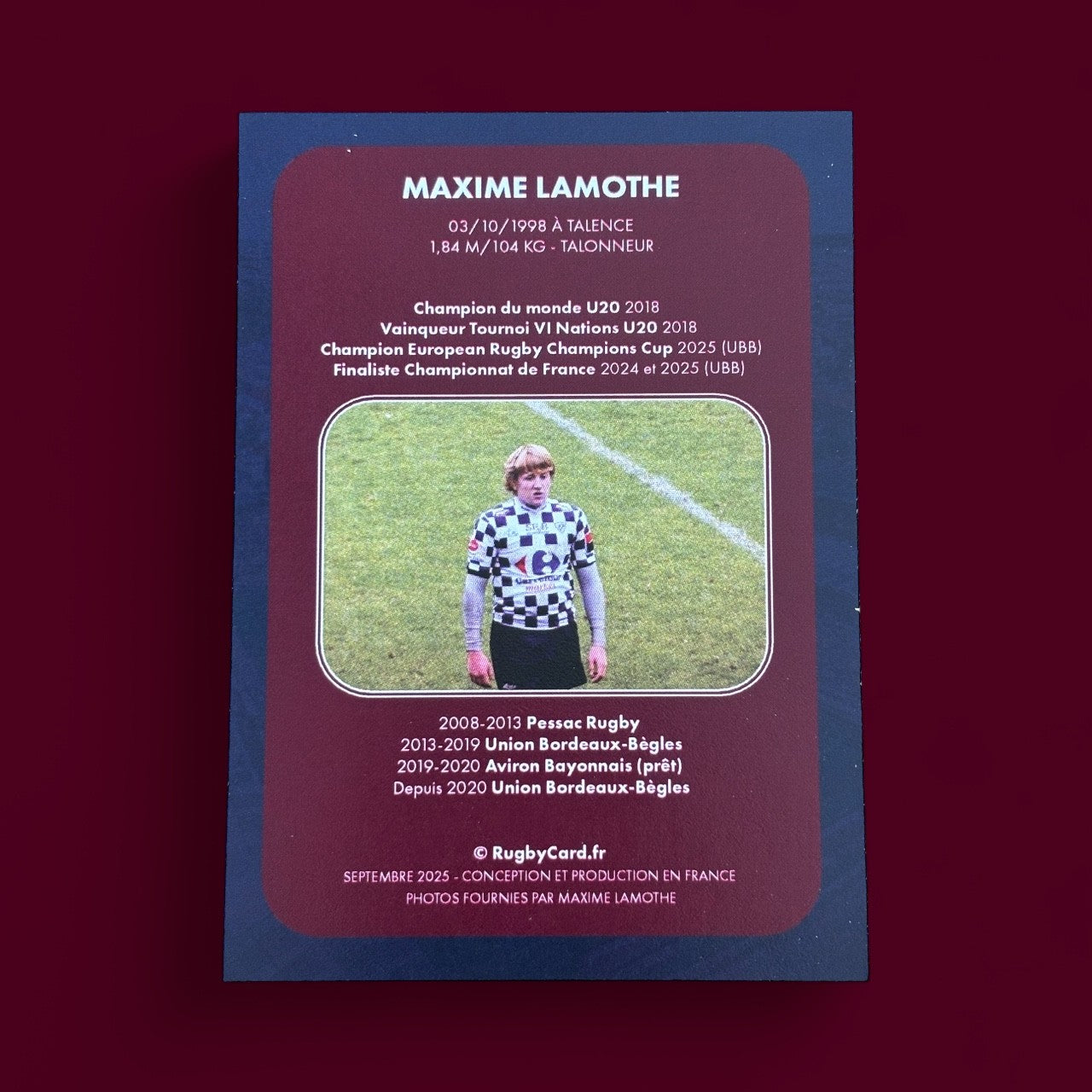 Carte signée Maxime Lamothe - 35 exemplaires/Monde