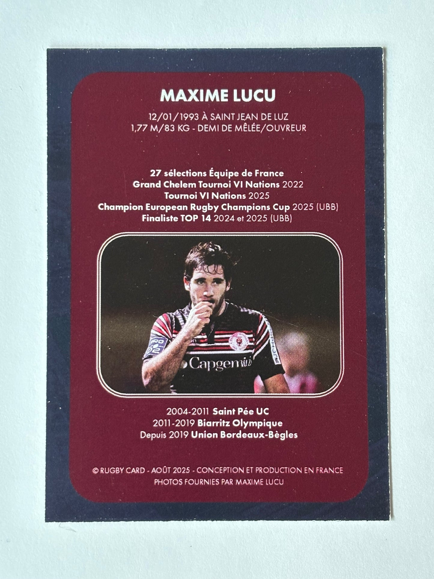 Carte signée Maxime Lucu - 35 exemplaires/Monde